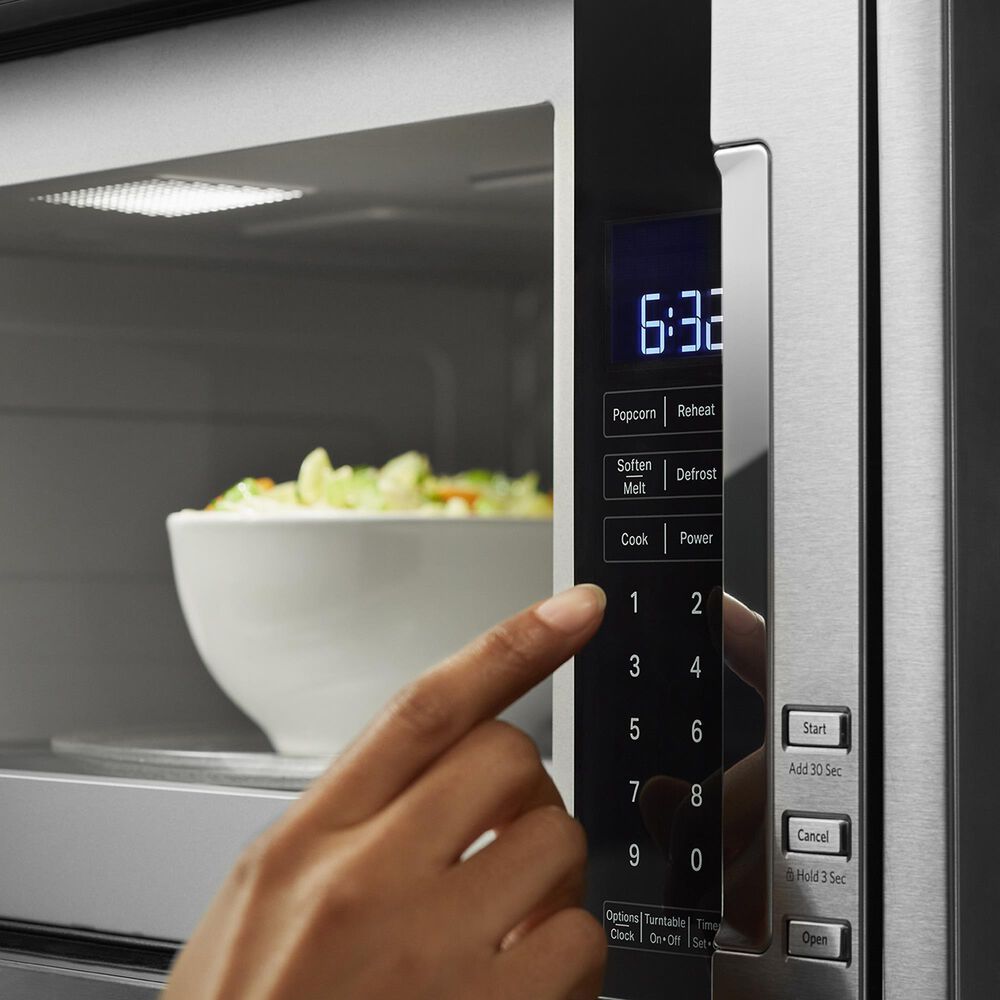 KitchenAid 1.1 Cu. Ft. Built-In Low Profile Microwave with Slim Trim Kit in Stainless Steel, , large