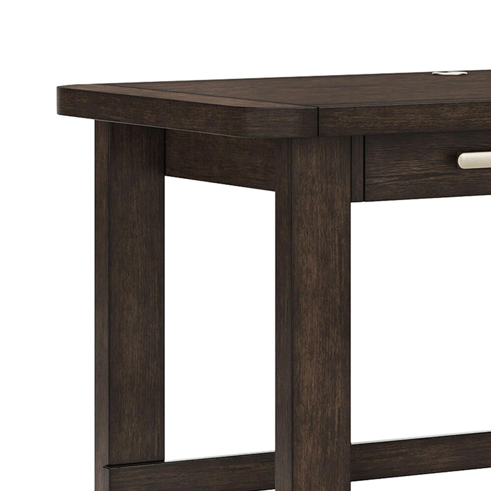 Ashley Breckington 3-Piece Desk with Bookcase and Chair Set in Dark Brown, , large