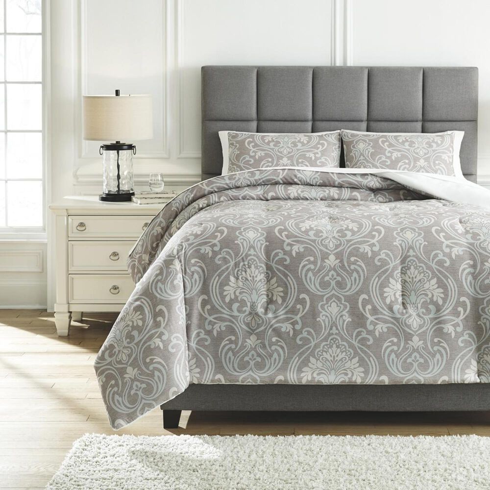 Signature Design by Ashley Noel King Comforter Set in Gray/Tan, , large