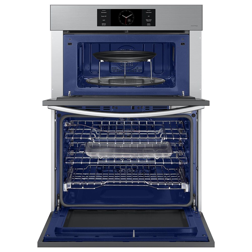 Samsung Bespoke 2-Piece Kitchen Package with Stainless Steel Bespoke 30" Combination Wall Oven and Black 30" Induction Cooktop, , large