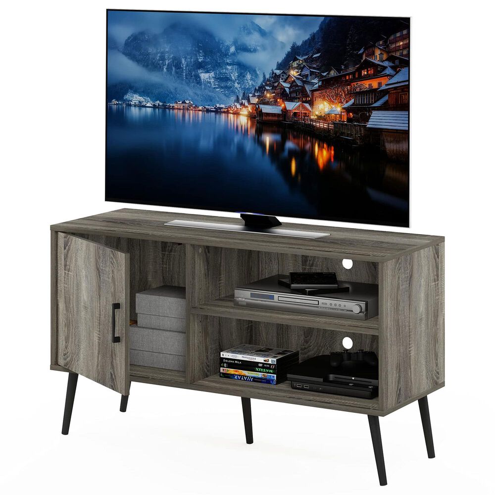 HOMLUX 43.3" TV Stand with 1-Door in French Oak, , large