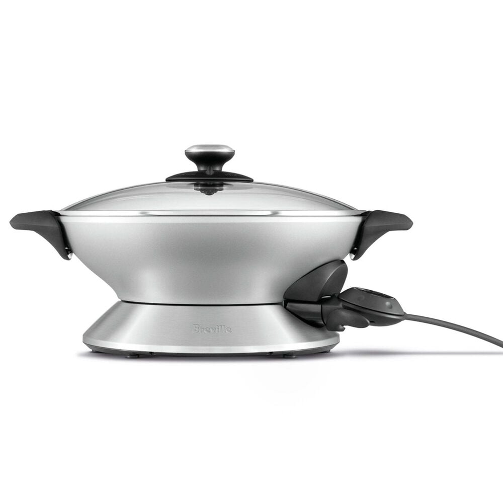 Breville 6-Quart Nonstick Hot Wok in Brushed Stainless Steel, , large