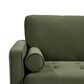 Lifestyle Solutions Langford Stationary Velvet Sofa in Olive, , large