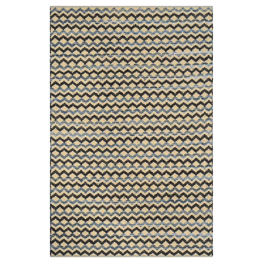 Safavieh Montauk 6" x 9" Gold, Blue and Black Area Rug, , large
