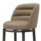 Armen Living Eunice Swivel Counter Height Stool with Mushroom Brown Upholstery in Antique Pewter, , large