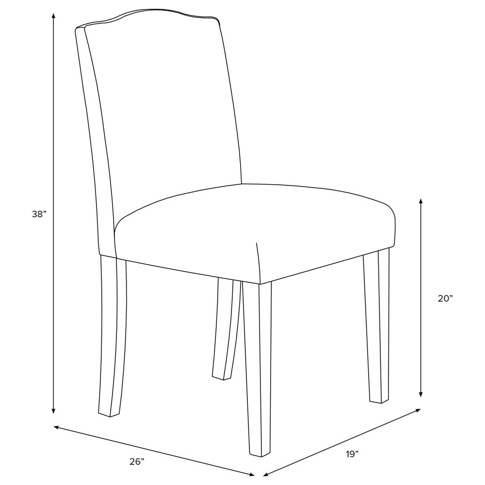 Skyline Furniture Dining Chair in Indian Blockprint Grey, , large