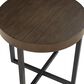 Steve Silver Furniture Yukon Round End Table in Walnut and Black, , large