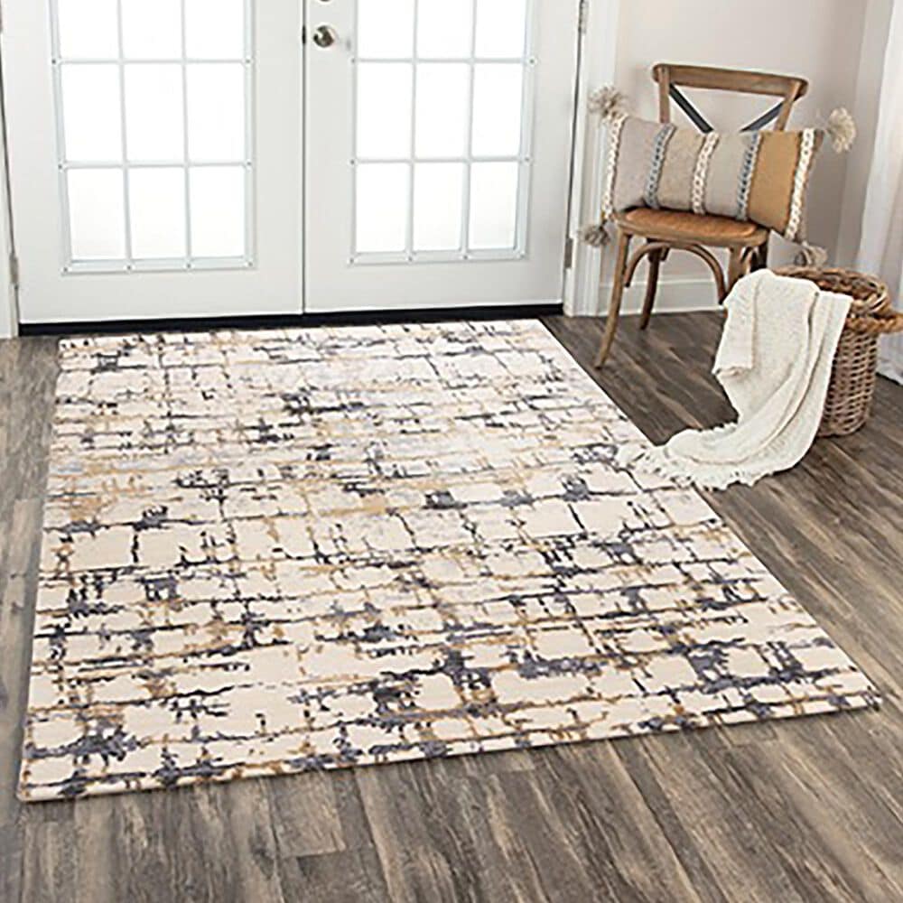 RIZZY Bolero 8&#39; x 10&#39; Dark Slate Gray, Beige and Ivory Area Rug, , large