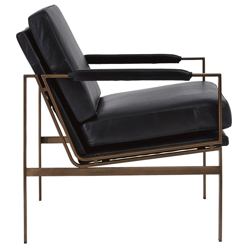 Ashley Puckman Leather Accent Chair in Black, , large