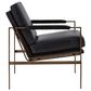Ashley Puckman Leather Accent Chair in Black, , large
