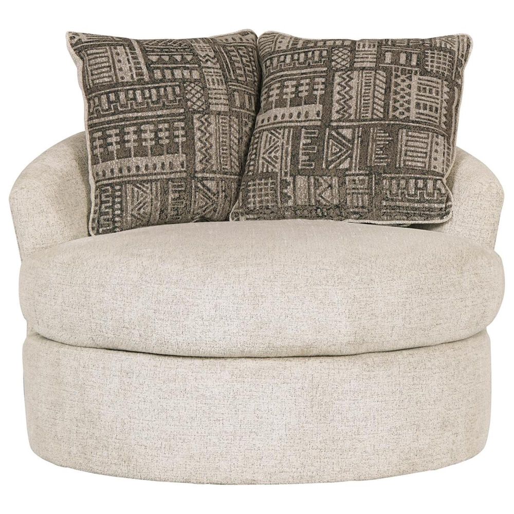 Ashley Soletren Swivel Accent Chair in Stone, , large