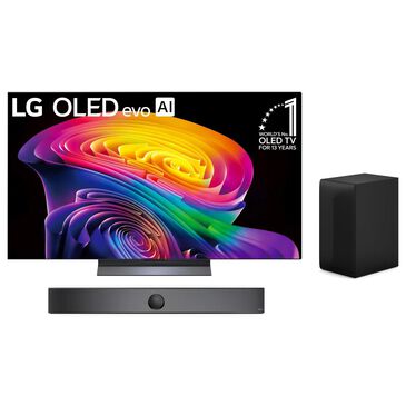 LG 55" Class C6 Series 4K OLED evo AI - Smart TV with 3.1.1 Channel Soundbar System in Black, , large