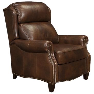 Barcalounger Meade Leather Recliner in Worthington Cognac, , large