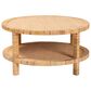 Baxton Studio Kalimantan Round Coffee Table in Light Honey, , large