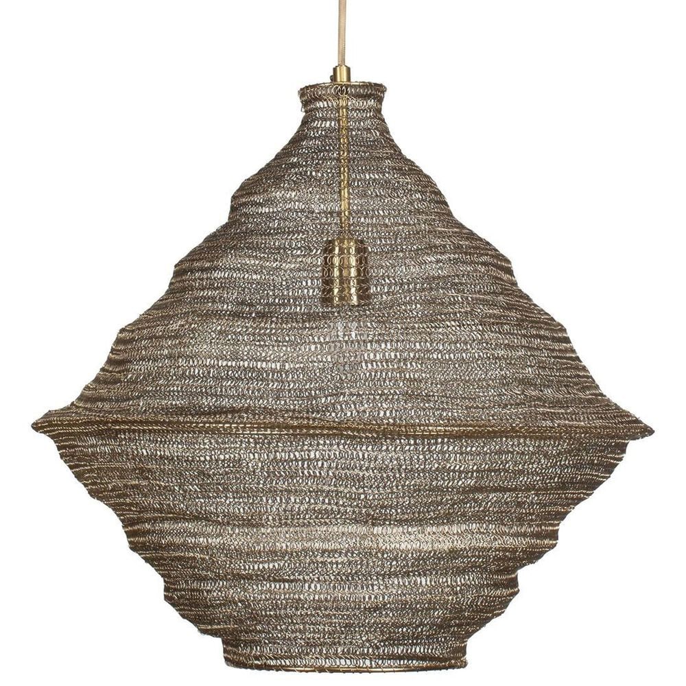 Uttermost Sigh 1-Light Pendant in Antique Brass, , large