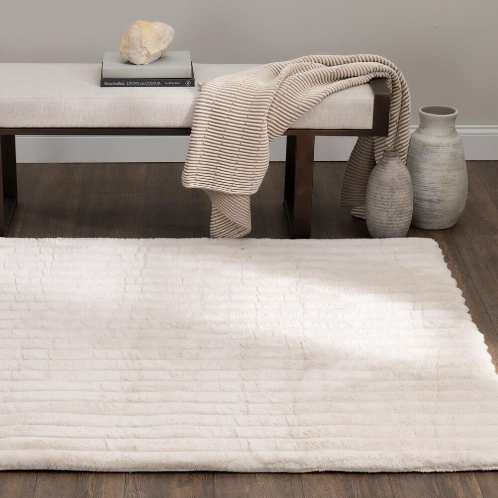 Central Oriental Wide Canale Ivory 5&#39; x 7&#39; Area Rug, , large