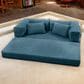 Jaxx Unsofa Stationary Loveseat in Aqua Blue, , large