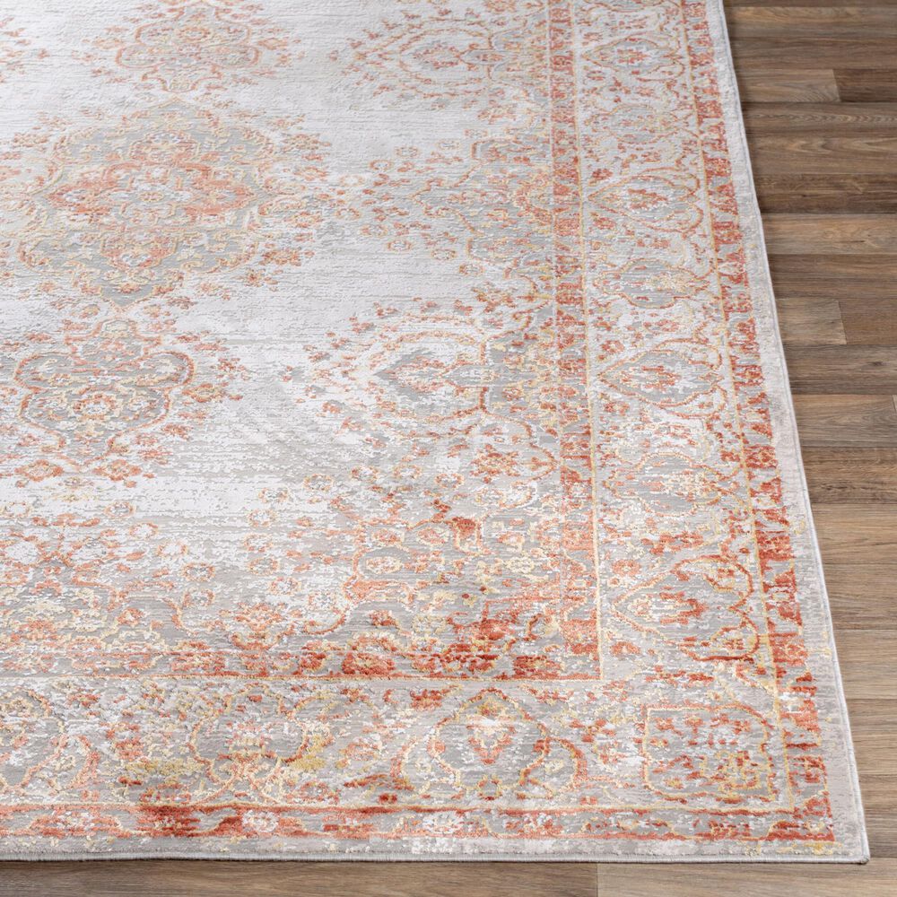 Surya Aisha 2&#39;7&quot; x 7&#39;7&quot; Burnt Orange, Wheat, Off-White, Taupe and Gray Runner, , large