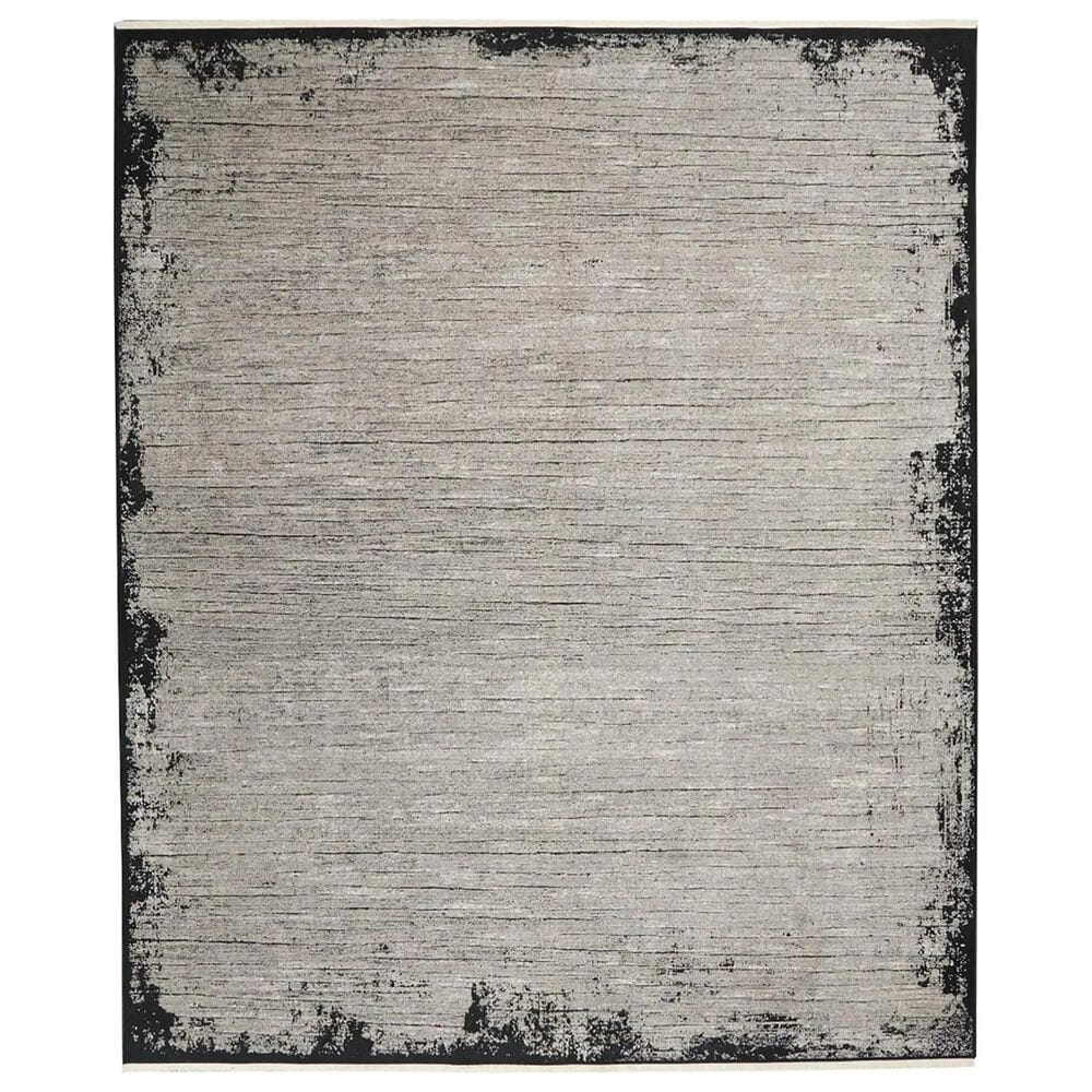 Nourison Balian 5"3" x 7"3" Grey and Black Area Rug, , large