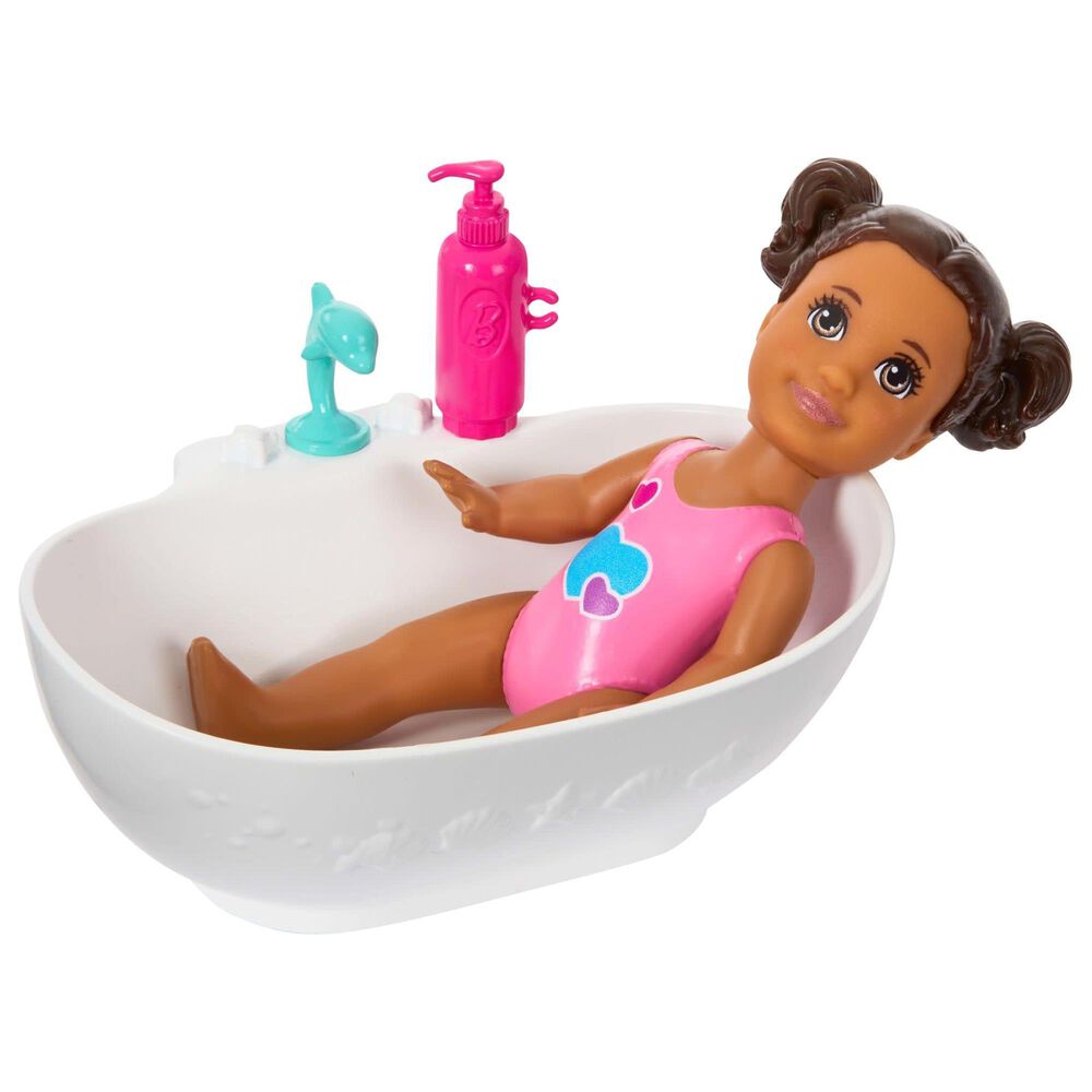 Barbie Bath Friend Babysitter Playset, , large