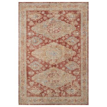 Loloi Gaia 5" x 7"8" Gold and Brick Area Rug, , large