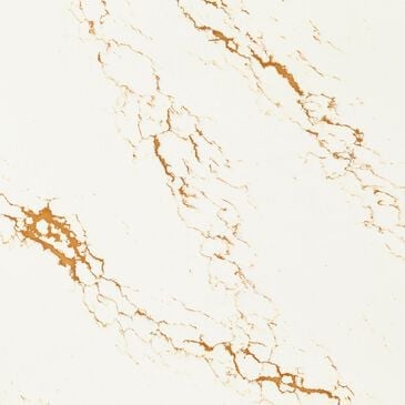 Cambria Luxury Inverness Gold 3cm Quartz Countertop in White and Gold, , large