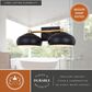 Vaxcel Belmont 2-Light Bathroom Vanity in Matte Black and Satin Brass, , large