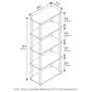 HOMLUX 5-Tier Display Rack in Columbia Walnut and Black, , large