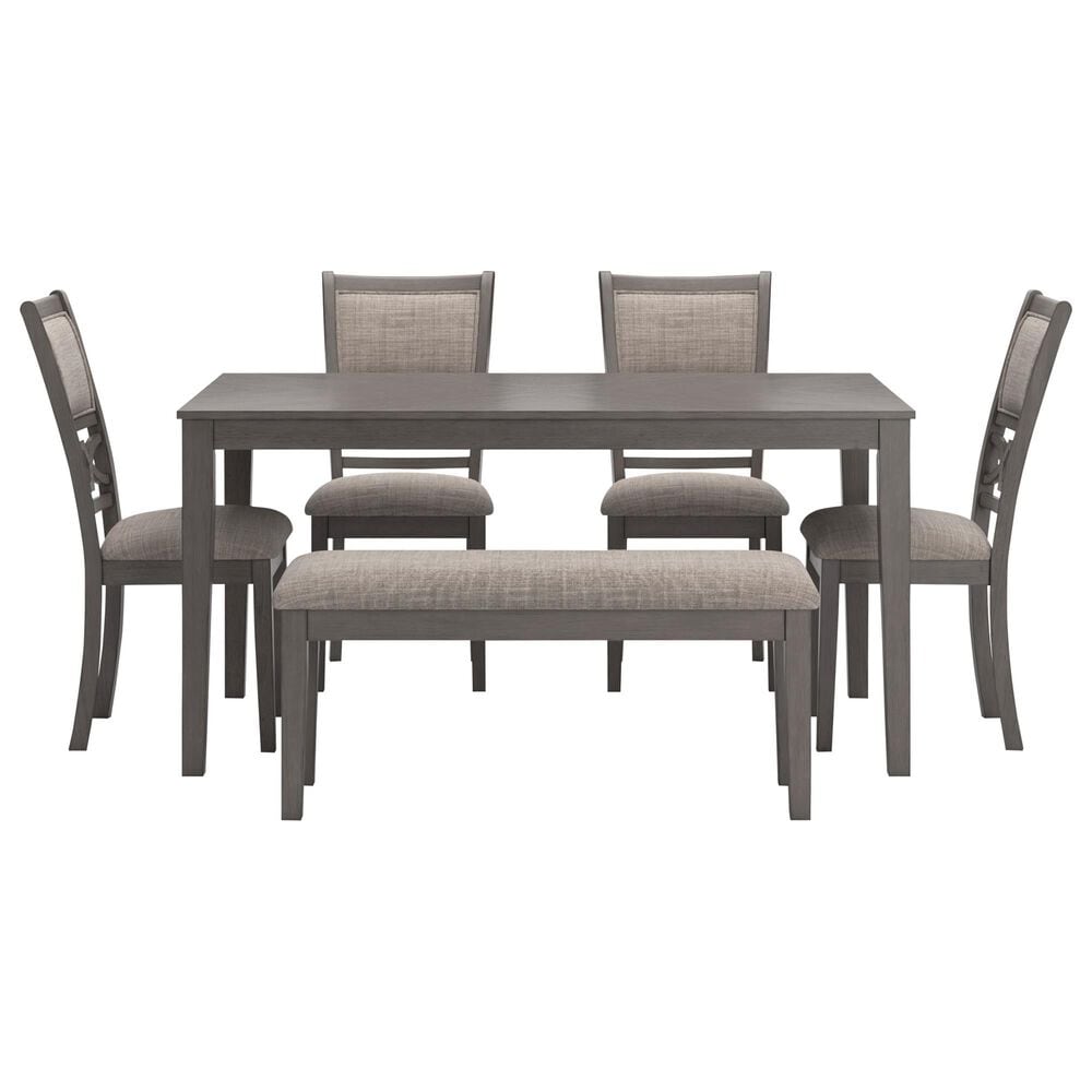 Ashley Wrenning 5-Piece Rectangular Dining Set in Light Gray, , large
