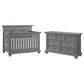 Oxford Baby Weston 2-Piece 4-in-1 Crib and Dresser Nursery Set in Dusk Gray, , large