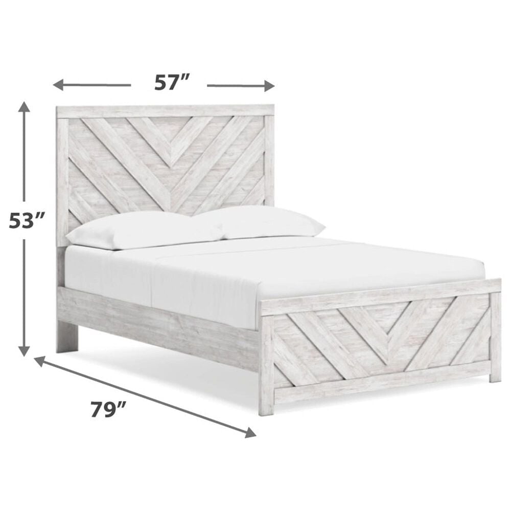 Ashley Cayboni Full Panel Bed in Whitewash, , large
