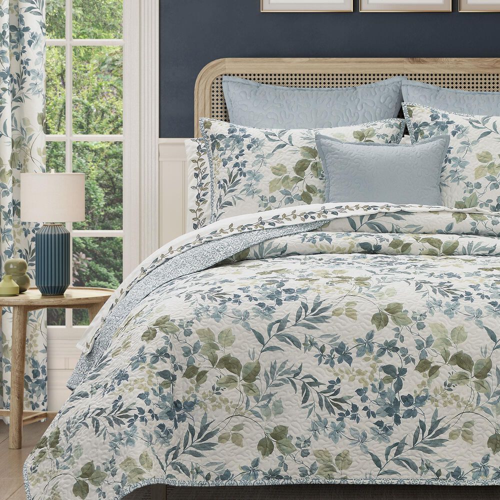 Royal Court Evergreen 2-Piece Twin/Twin XL Quilt Set in Blue, , large