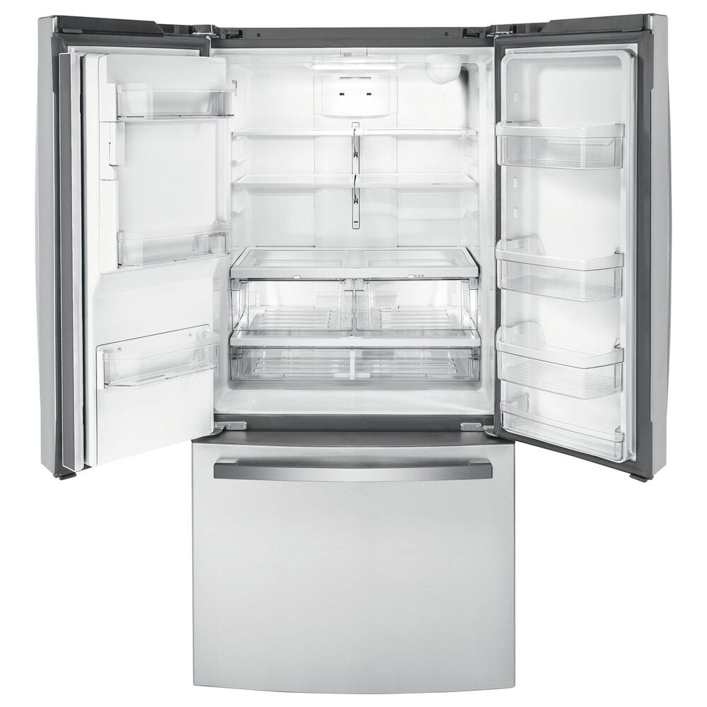 GE Appliances 17.5 Cu. Ft. Counter-Depth French-Door Refrigerator in Fingerprint Resistant Stainless Steel, , large