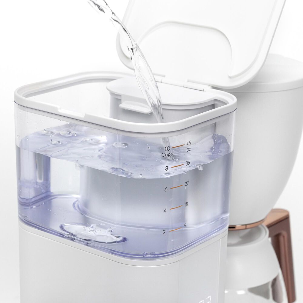 Cafe Specialty Drip Coffee Maker with Glass Carafe in Matte White, , large