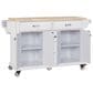 HOMLUX Kitchen Island Cart with Storage Cabinet in White, , large
