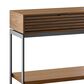 BDI Cora Console Table in Natural Walnut and Black, , large