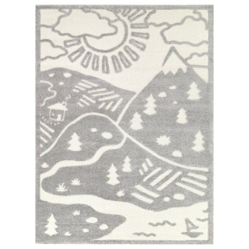 Balta Rugs Sherwood Landscape 5"3" x 7" Cream Kids Area Rug, , large