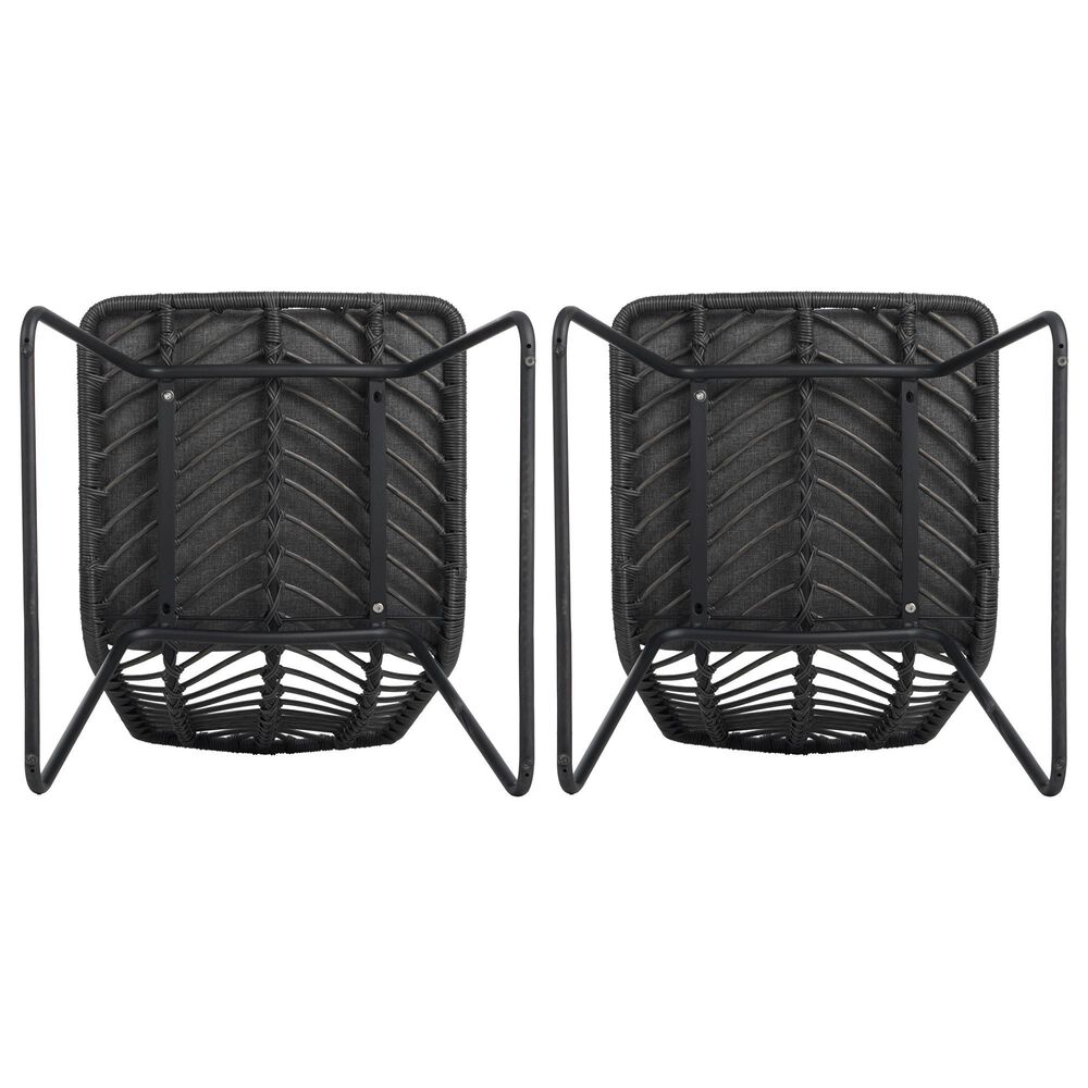 Hearth and Haven Deja Patio Chair with Gray Cushion in Gray &#40;Set of 2&#41;, , large