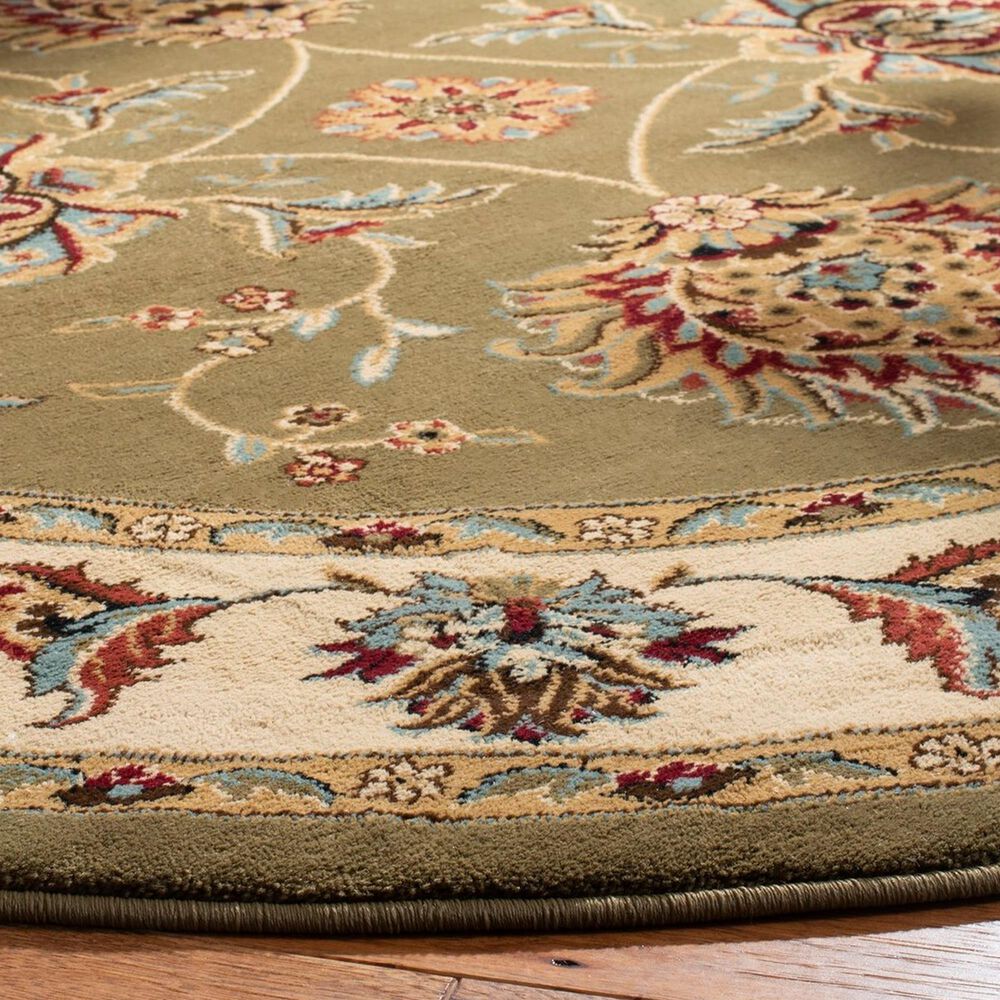 Safavieh Lyndhurst LNH555 5&#39;3&quot; Round Green and Ivory Area Rug, , large