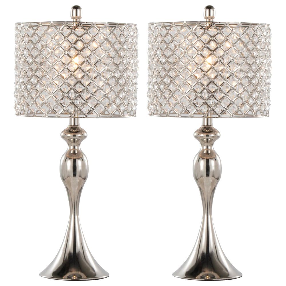 LumiSource Ashland Table Lamp in Polished Nickel (Set of 2), , large