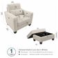 Bush Stockton Arm Chair and Ottoman in Cream, , large