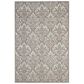 Nourison Damask DAS02 8" x 10" Ivory and Grey Area Rug, , large
