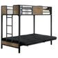 Furniture of America Clapton Twin over Futon Bunk Bed in Black and Brown, , large