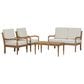 HOMLUX 4-Piece Outdoor Conversation Set in Beige, , large