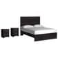 Ashley Belachime Queen Panel Bed with Two Nightstands in Dark Charcoal, , large