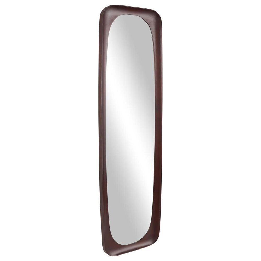 Maple and Jade 71" Oval Wall Mirror in Dark Brown, , large