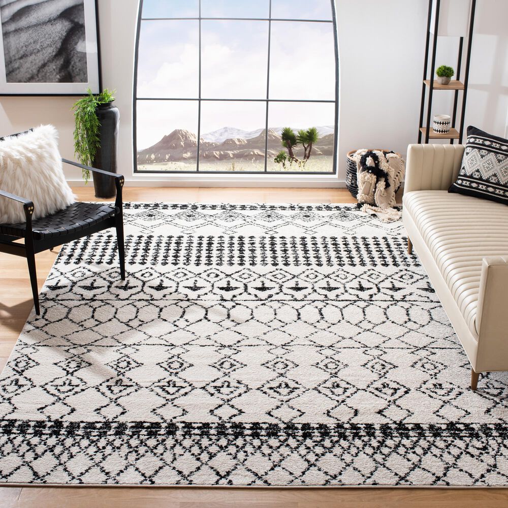 Safavieh Tulum TUL229B 12&#39; x 15&#39; Ivory and Black Area Rug, , large
