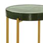 Bassett Mirror Company Marilee Accent Table in Rich Green and Sleek Brushed Gold, , large