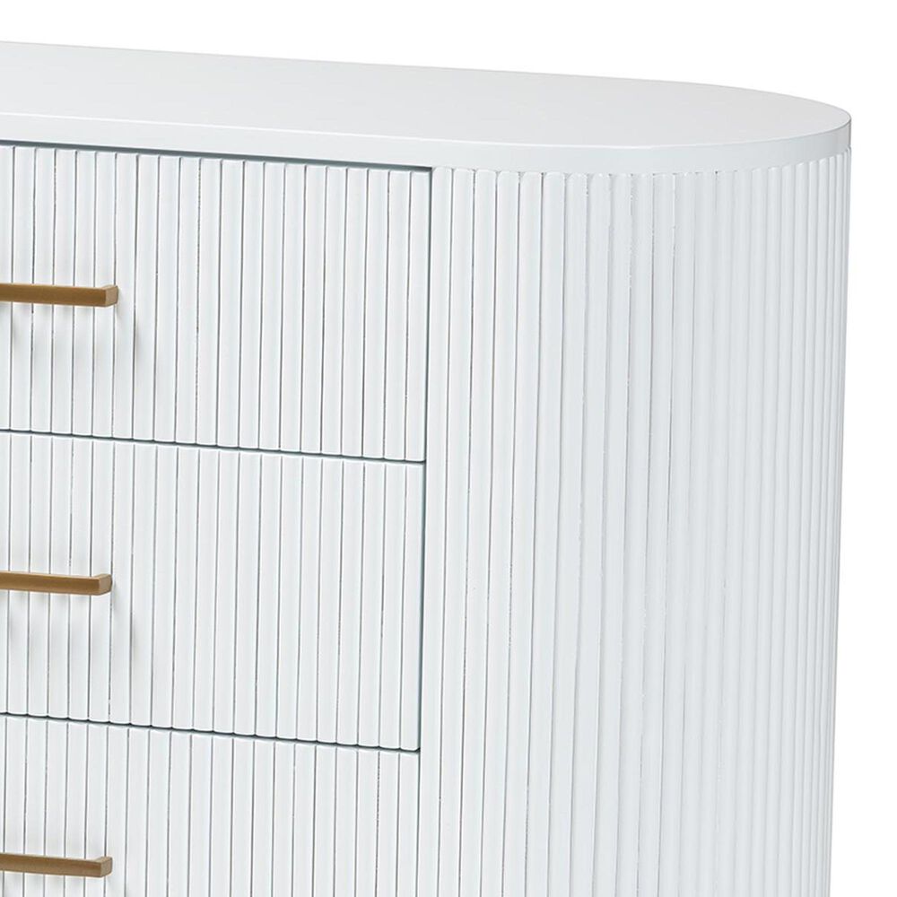 Baxton Studio Beyla 3-Drawer Dresser in White and Gold, , large