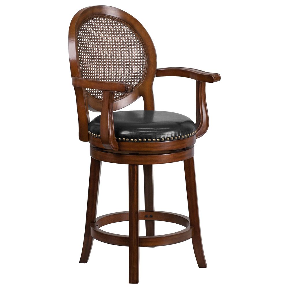 Flash Furniture 26" Swivel Counter Stool in Black, , large